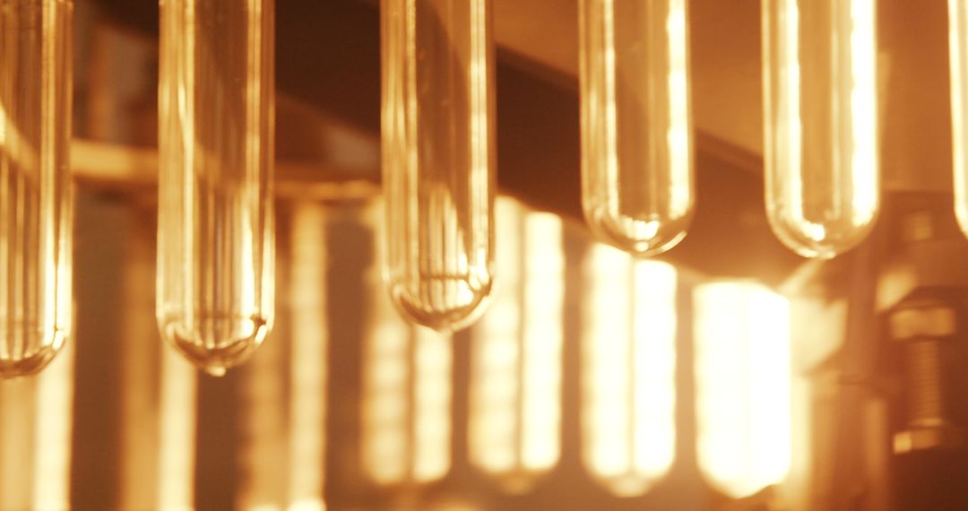 Golden-hued Laboratory Test Tubes Under Bright Light - Free Images, Stock Photos and Pictures on Pikwizard.com