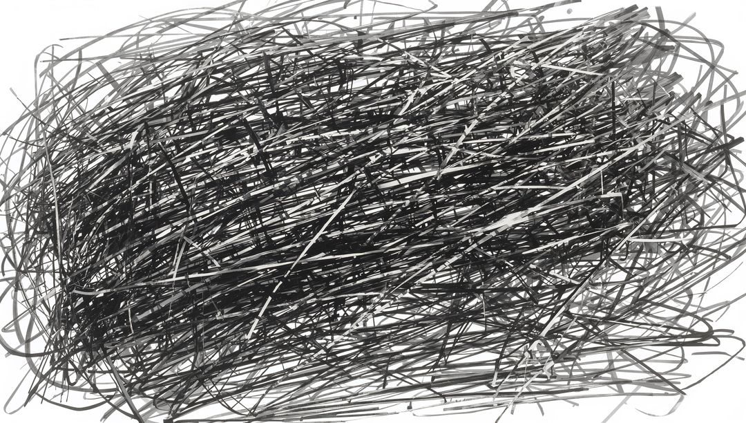 Abstract Scribble Pattern on White Background