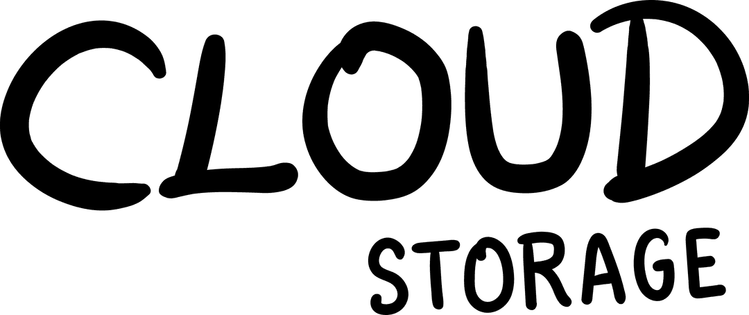 Digital Cloud Storage Text Transparent Background Technology Illustration