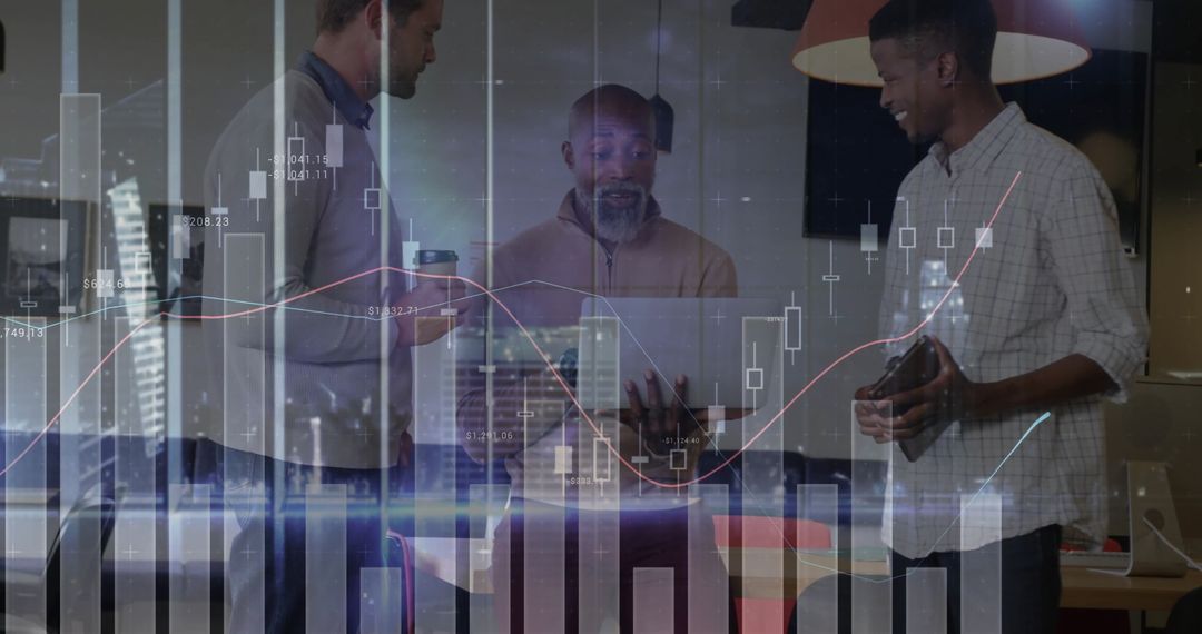 Business Professionals Discussing Financial Data and Strategy