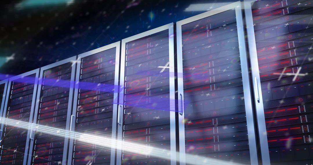 Digital Data Flow in a Modern Server Room