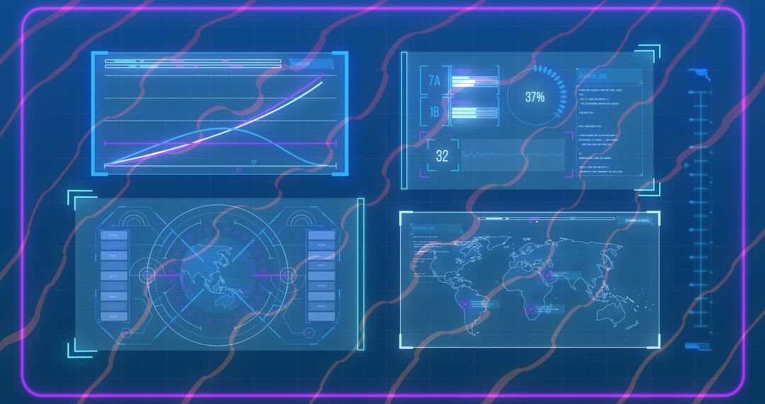 futuristic global data analytics interface with metrics - Free Images, Stock Photos and Pictures on Pikwizard.com