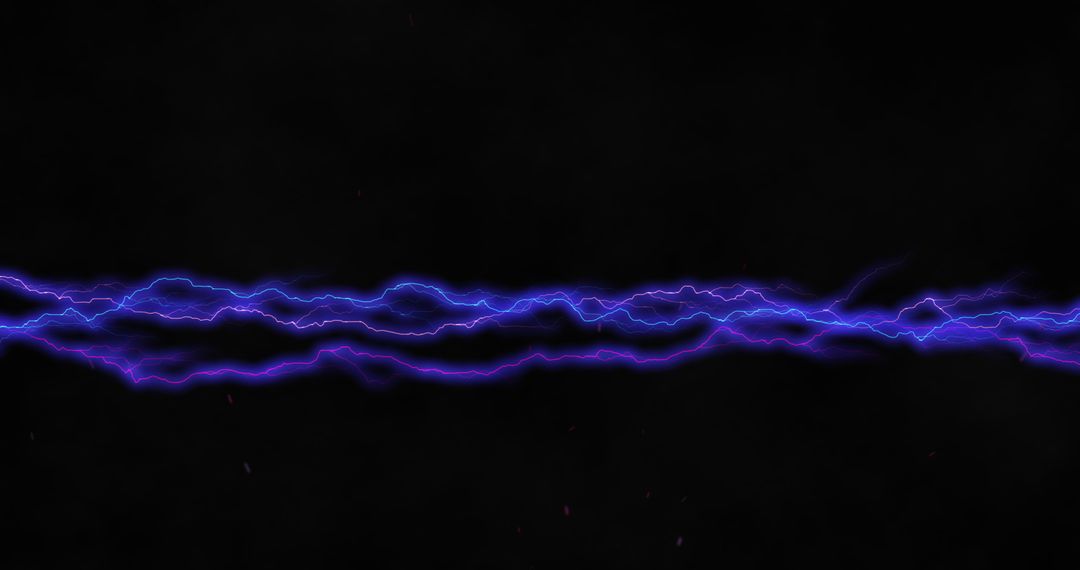 Vibrant Purple Lightning Bolt on Black Background