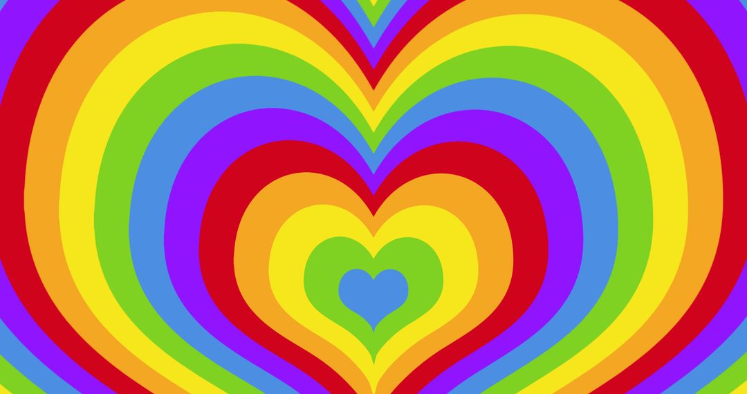Vibrant Rainbow Hearts Celebrating LGBTQ Pride and Unity