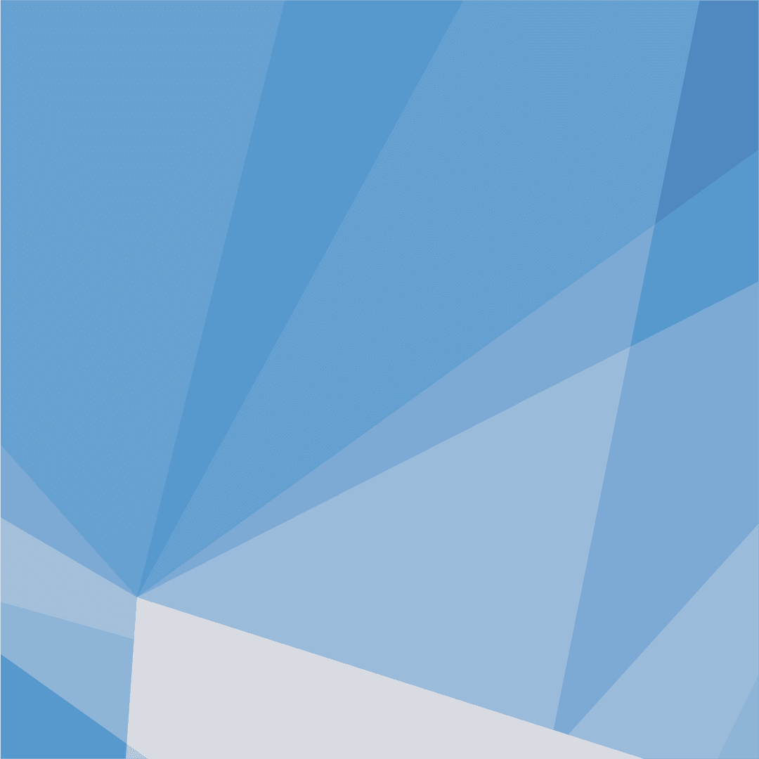 Abstract Blue Geometric Shapes on Transparent Background