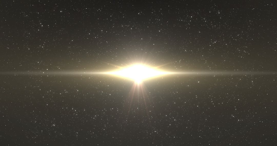 Glowing Cosmic Lights in Night Sky