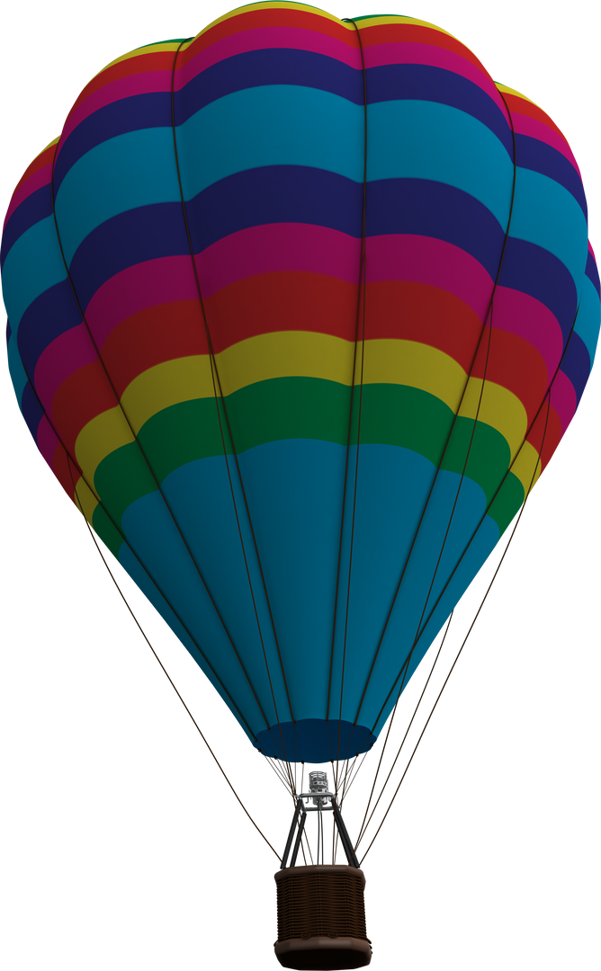 Transparent multi-colored hot air balloon - Download Free Stock Images Pikwizard.com