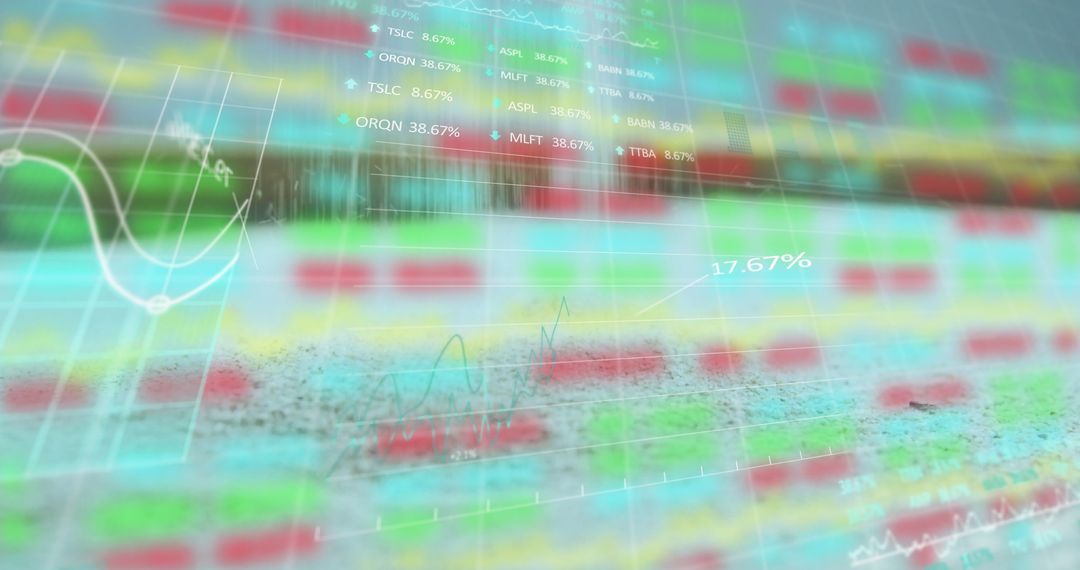 Futuristic Hologram Stock Tickers Projecting Market Data