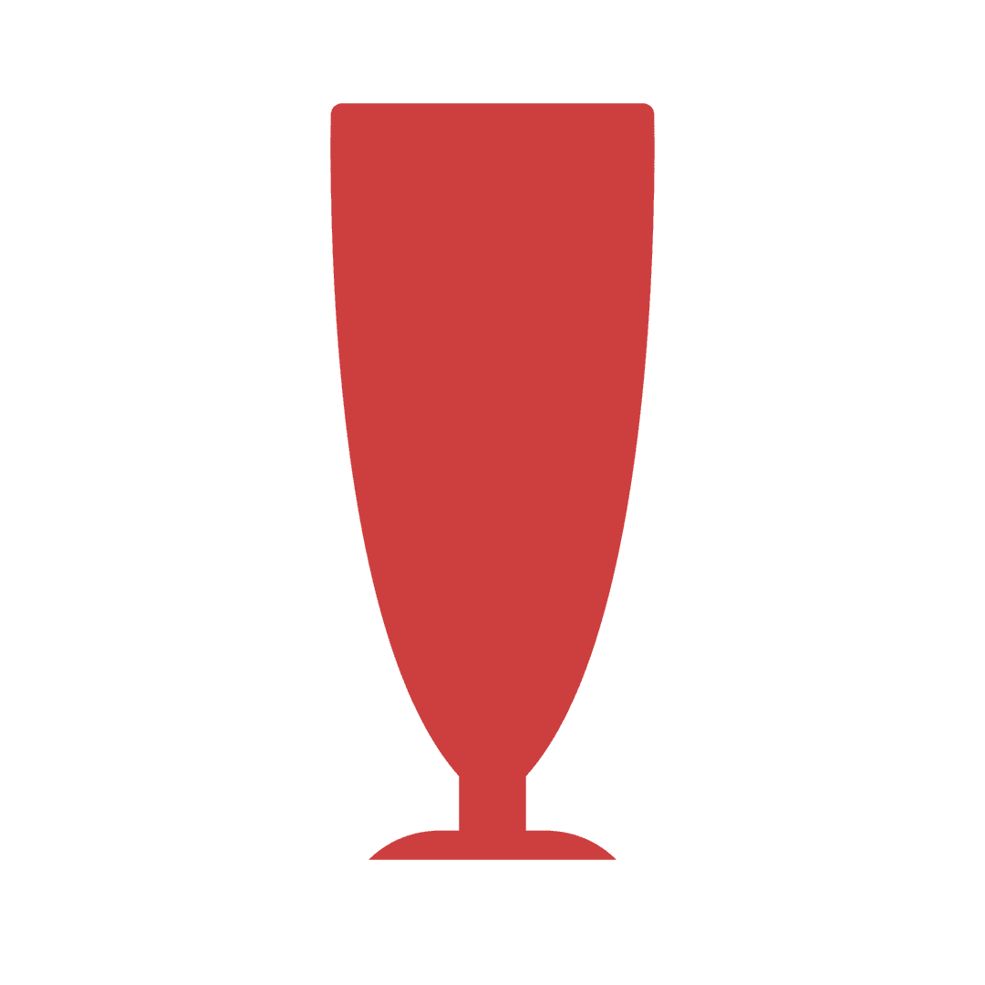 Red Chalice-Style Transparent Glass Silhouette Illustration