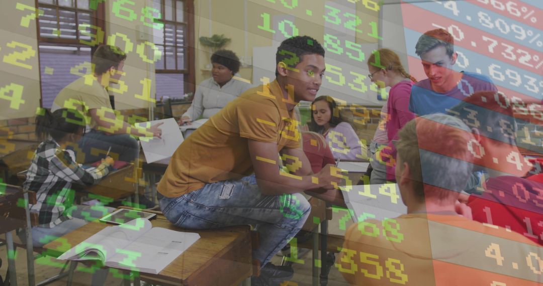 Diverse Students Engaging in Collaborative Learning with Data Overlay