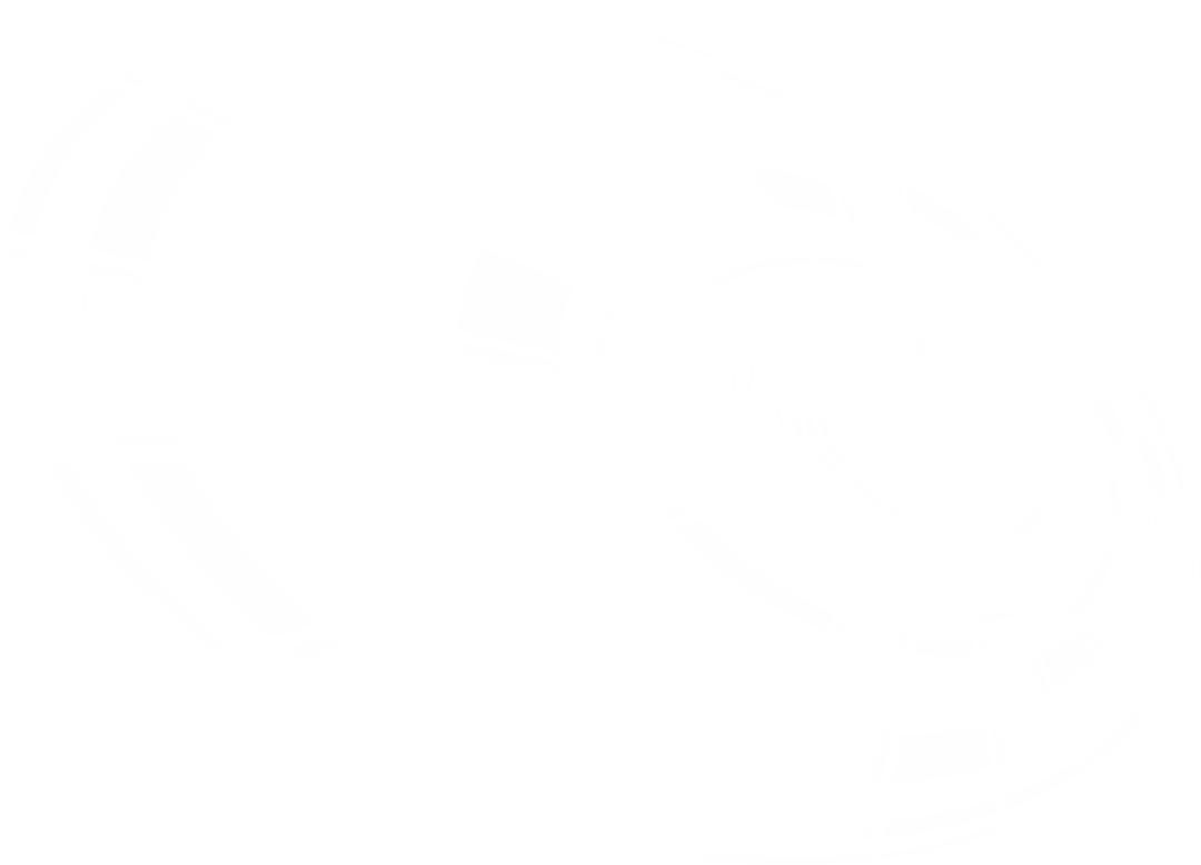 Abstract Circular White Shapes on Transparent Background