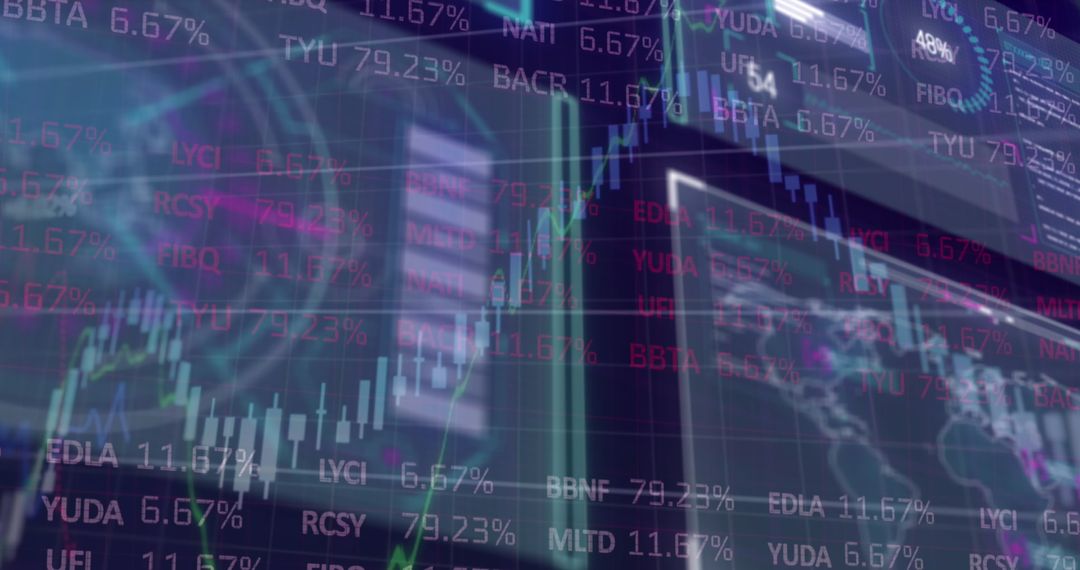 Dynamic Stock Market Financial Interface with Data Analysis Elements