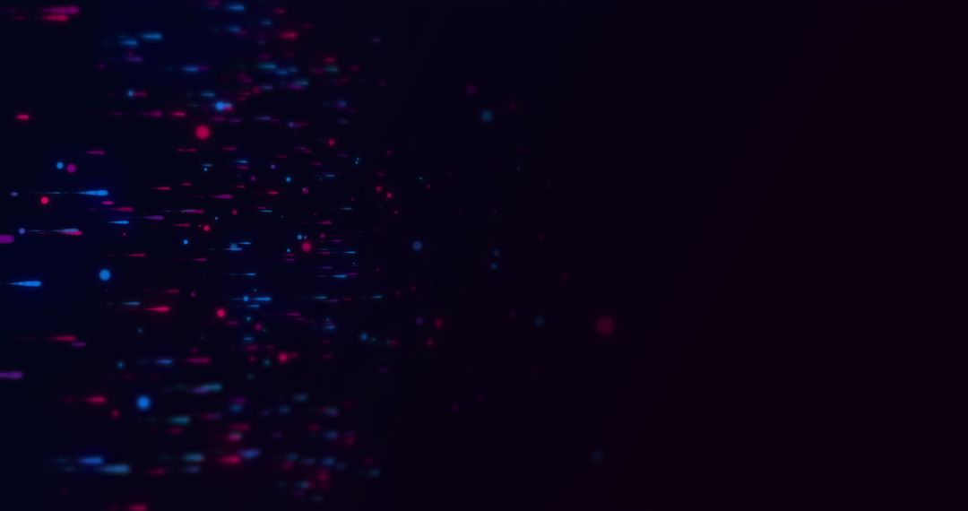Abstract Red and Blue Dots on Dark Background