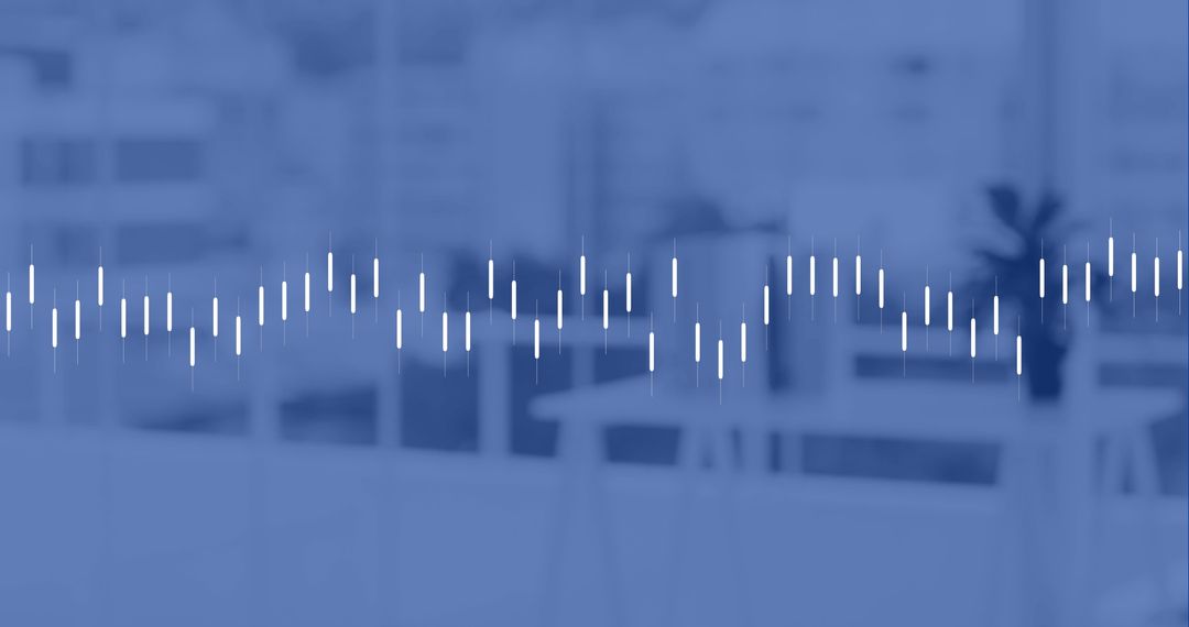 Digital Financial Graph Over Abstract Office Background