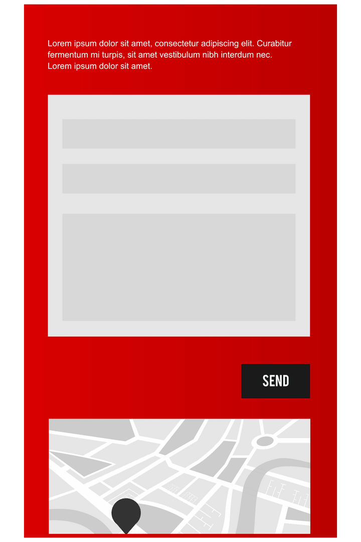 Red Website Interface with Map on Transparent Background - Download Free Stock Images Pikwizard.com