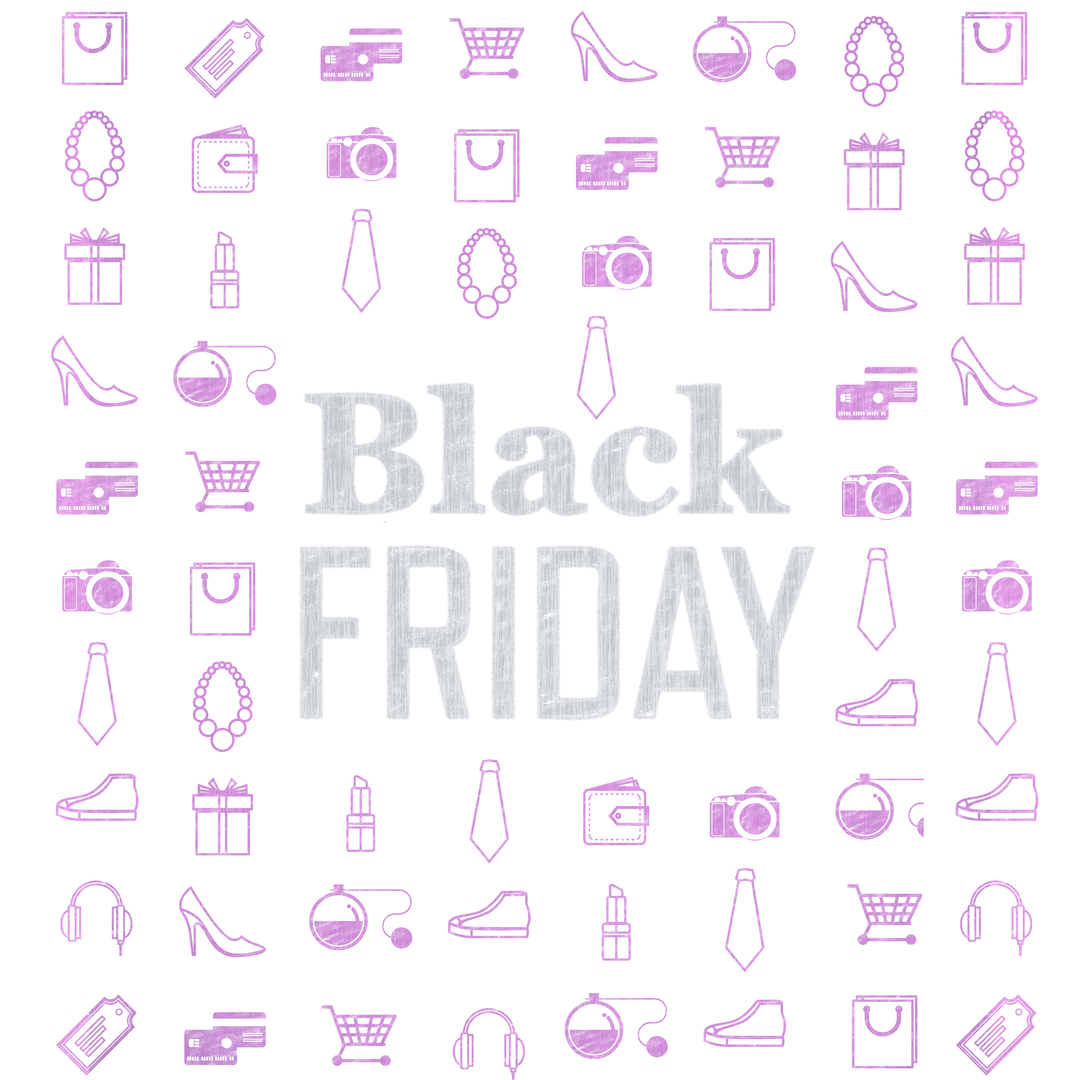 Transparent Black Friday Shopping Icon Illustration
