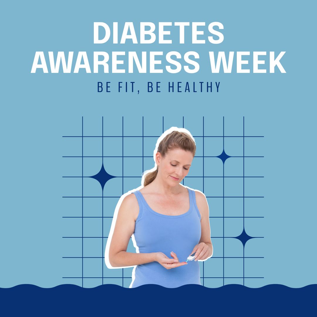 Diabetes Awareness: Caucasian Woman Checking Glucose Levels