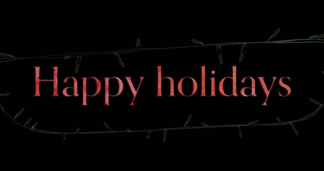 Festive Holiday Greeting with Glowing String Lights