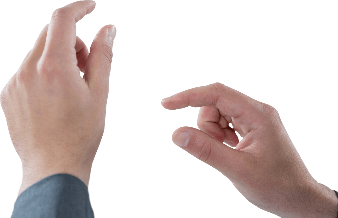 Entrepreneur Hands Making Transparent Gestures for Communication