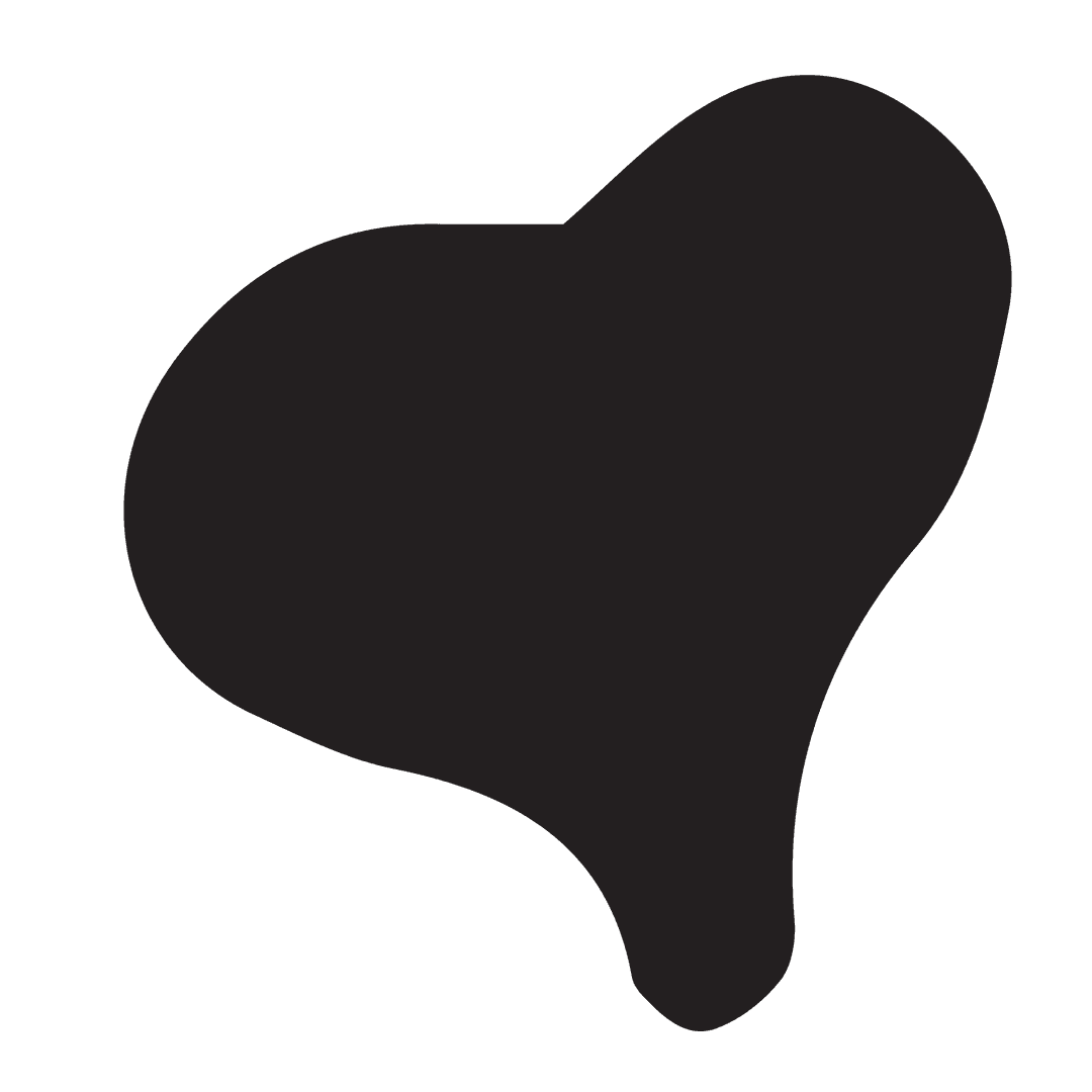 Abstract Black Shape on Transparent Background for Versatile Design