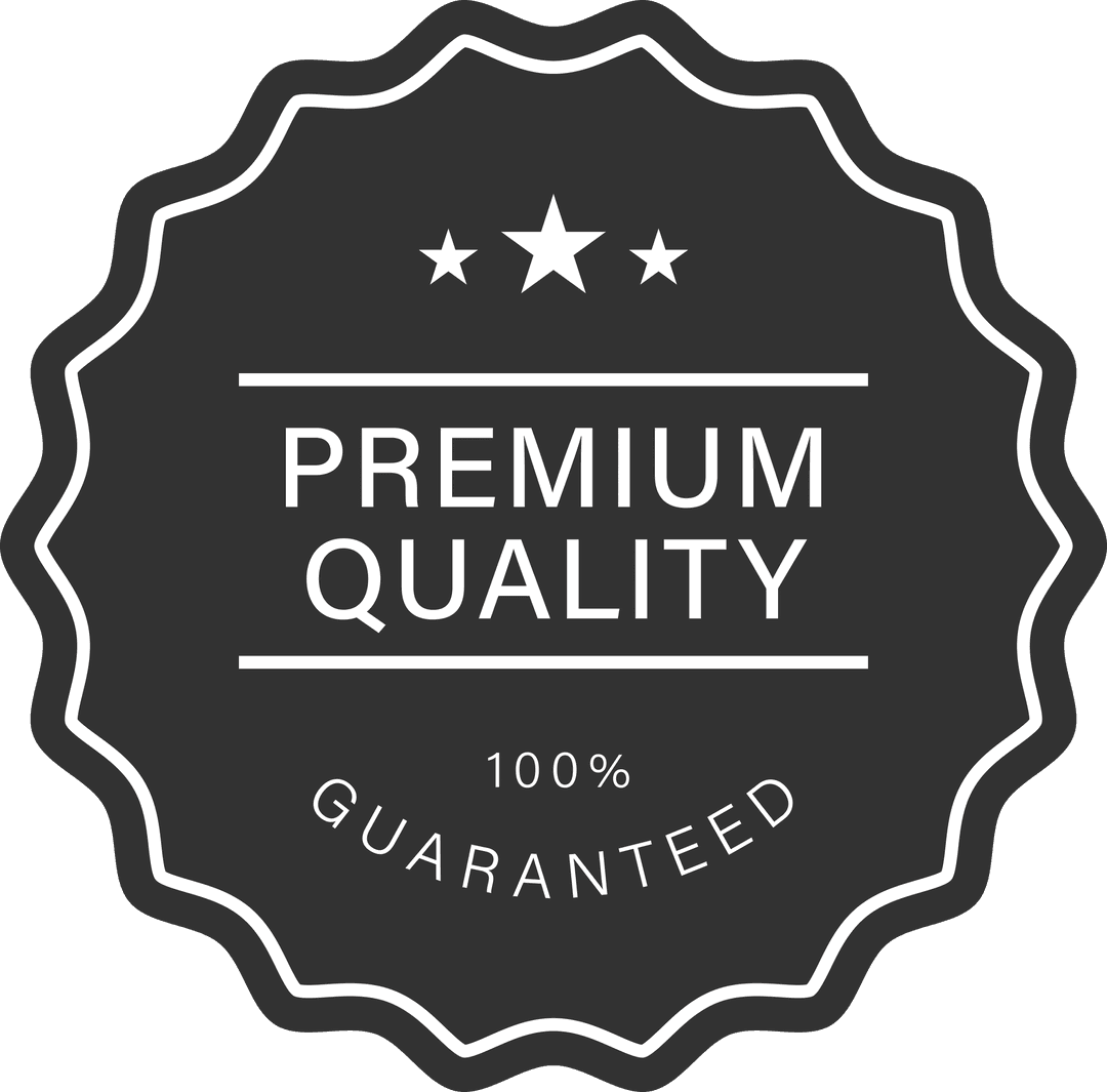 Premium Quality Label on Transparent Background with Stars