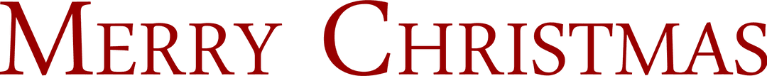 Merry Christmas Text Transparent Background
