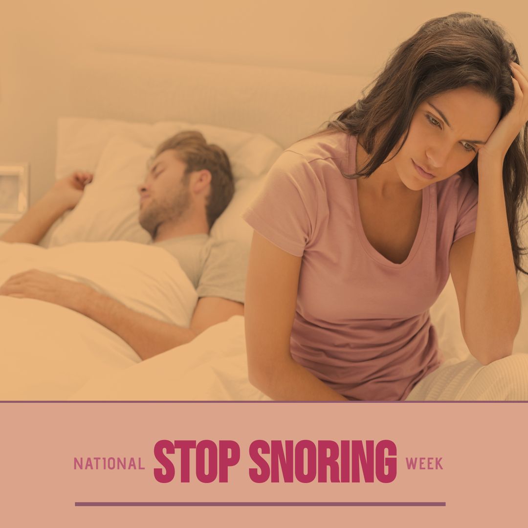 Tired Woman Awake Due to Partner's Snoring