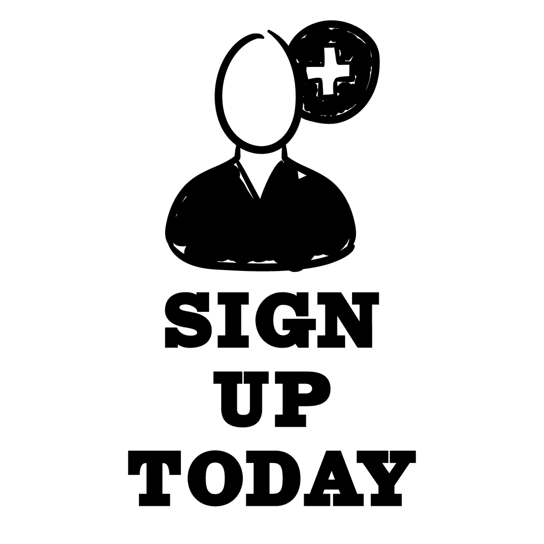 Sign Up Today Text on Transparent Background Digital Illustration