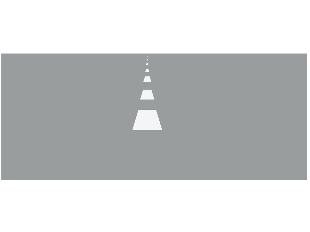 Transparent Road With Bold Markings Vanishing Point