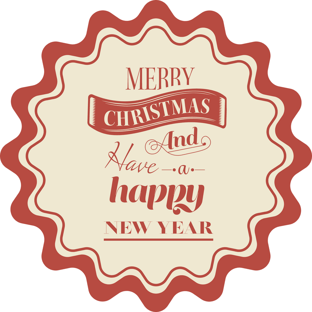 Festive Banner with Transparent Merry Christmas Message