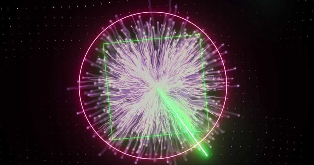 Abstract Geometric Shapes and Energetic Lights