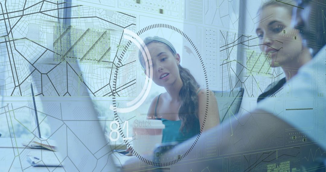 Data Visualization Over Business Meeting in Modern Office