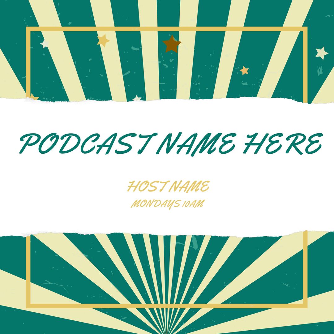 Vintage Podcast or Radio Show Announcement Template