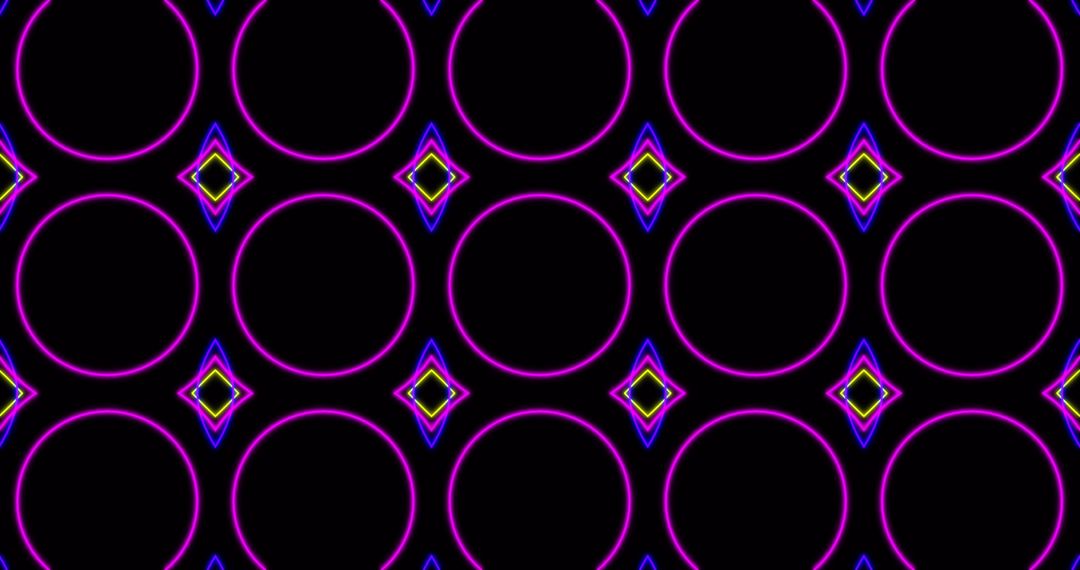 Hypnotic Neon Kaleidoscope Moving Seamlessly