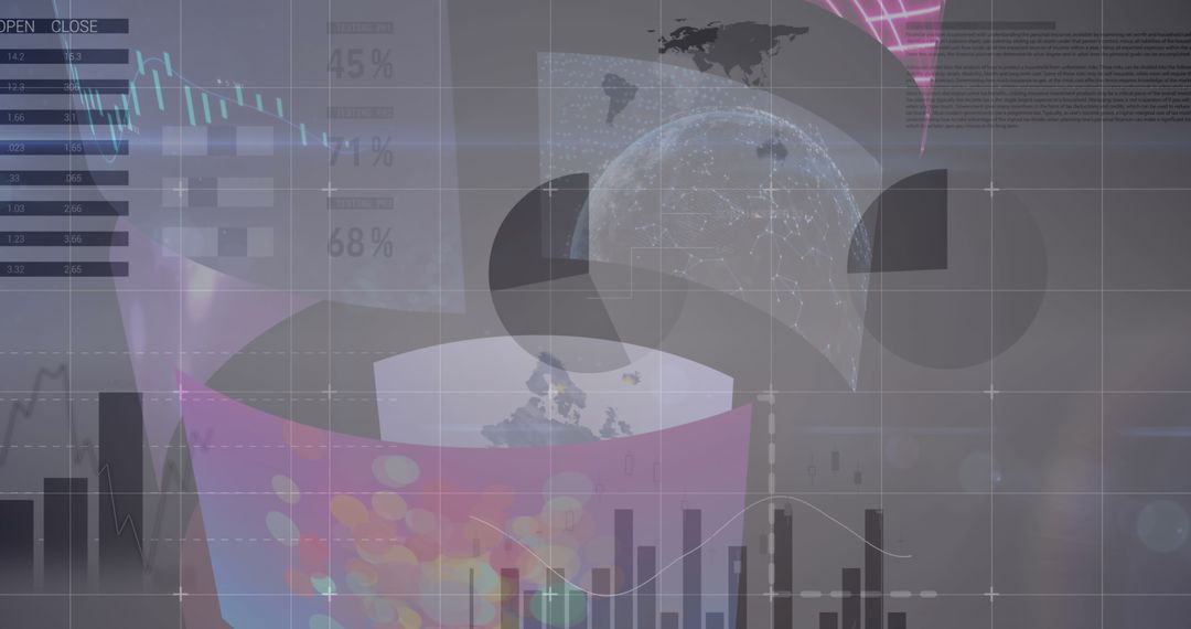 Futuristic Digital Data Processing and Global Connectivity