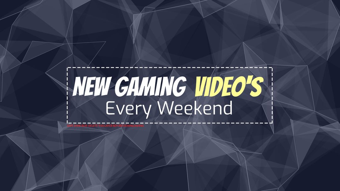 Geometric Background for Weekly Gaming Videos Announcement - Download Free Stock Templates Pikwizard.com