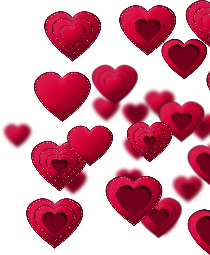 Floating Red Hearts on a Transparent Background - Download Free Stock Images Pikwizard.com