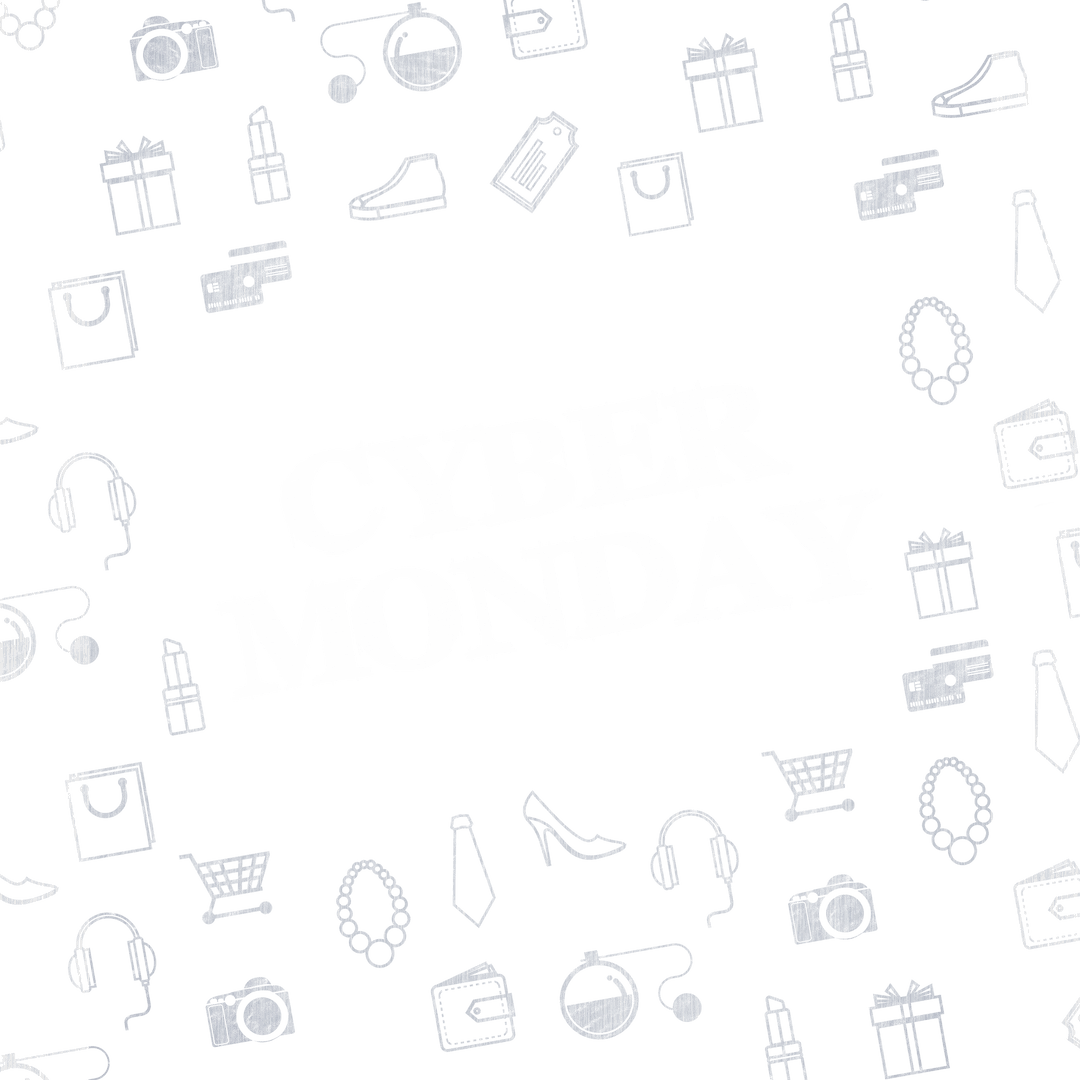 Transparent Cyber Monday Digital Shopping Decor Design