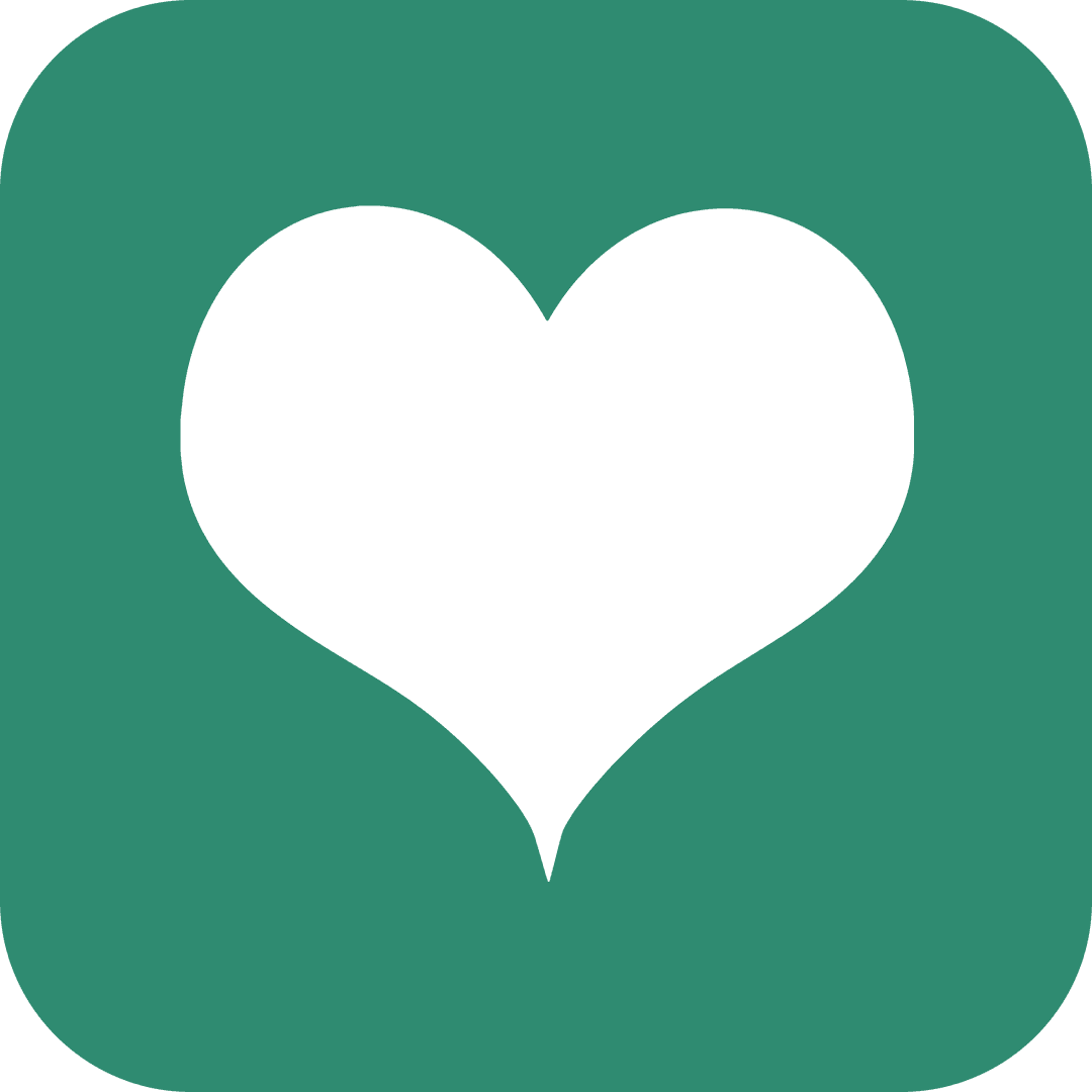 Green Heart Icon on Transparent Background for Vector Design