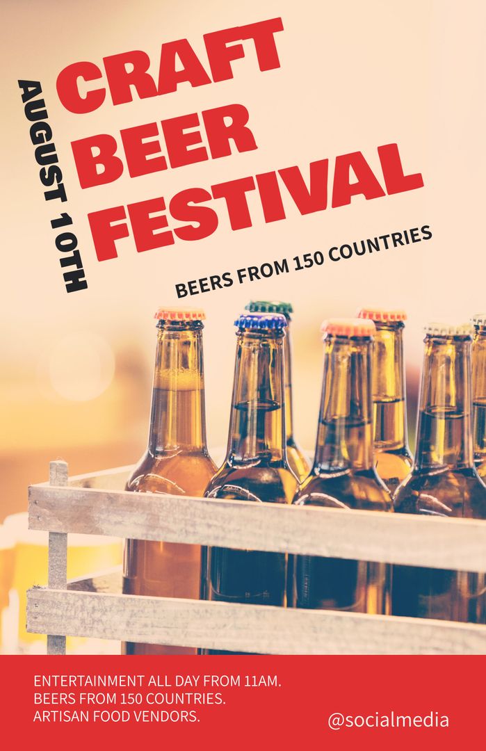 Craft Beer Festival Highlighting International Beers - Download Free Stock Templates Pikwizard.com