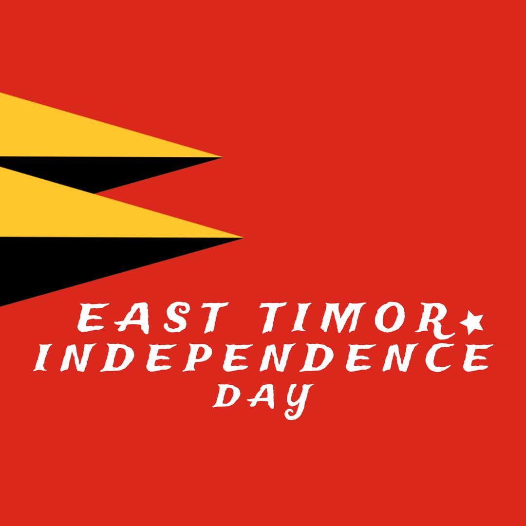 East Timor Independence Day Illustration with Triangle Design