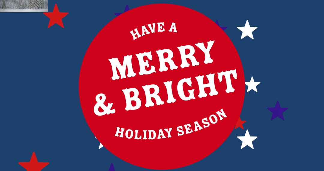 Merry and Bright Holiday Season Greeting Design