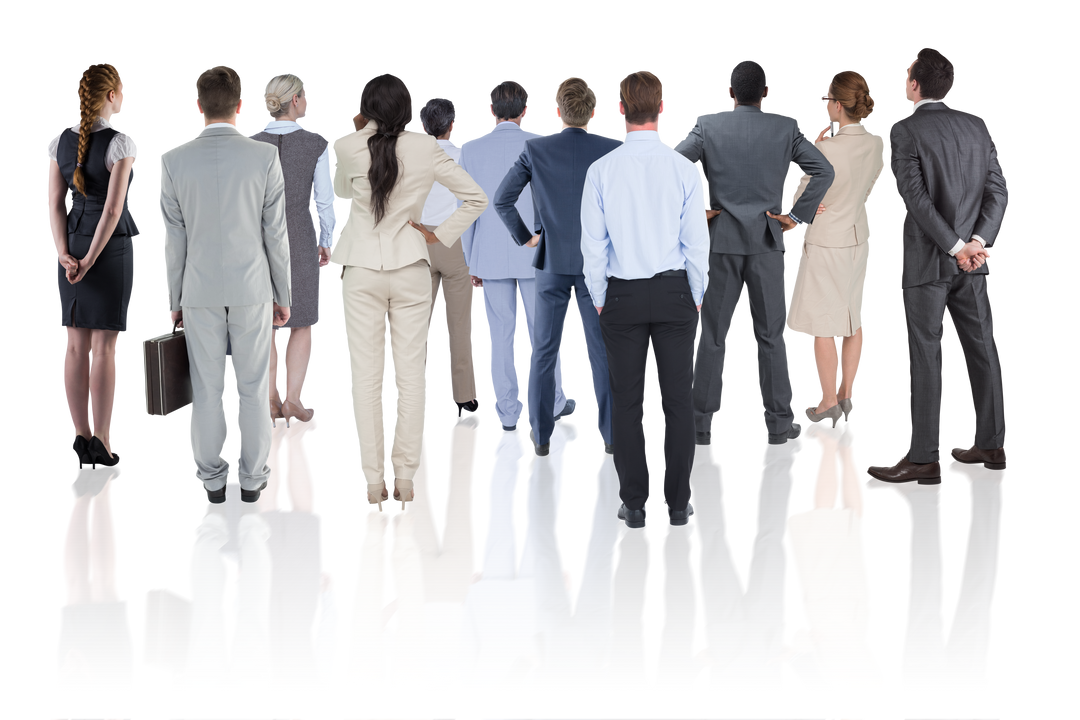 Diverse Business People Standing on Reflective Transparent Surface - Download Free Stock Images Pikwizard.com