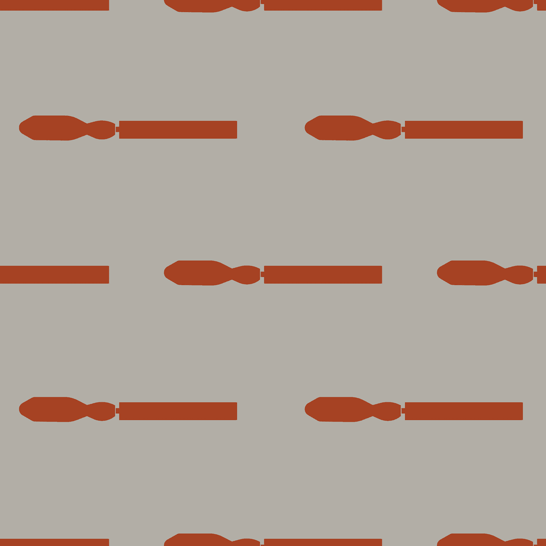 Transparent Red Chisels Pattern on Neutral Background