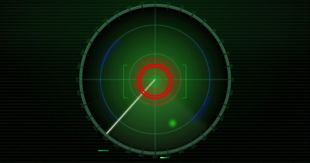 High-Tech Radar Scanning Interface with Motion Indicator
