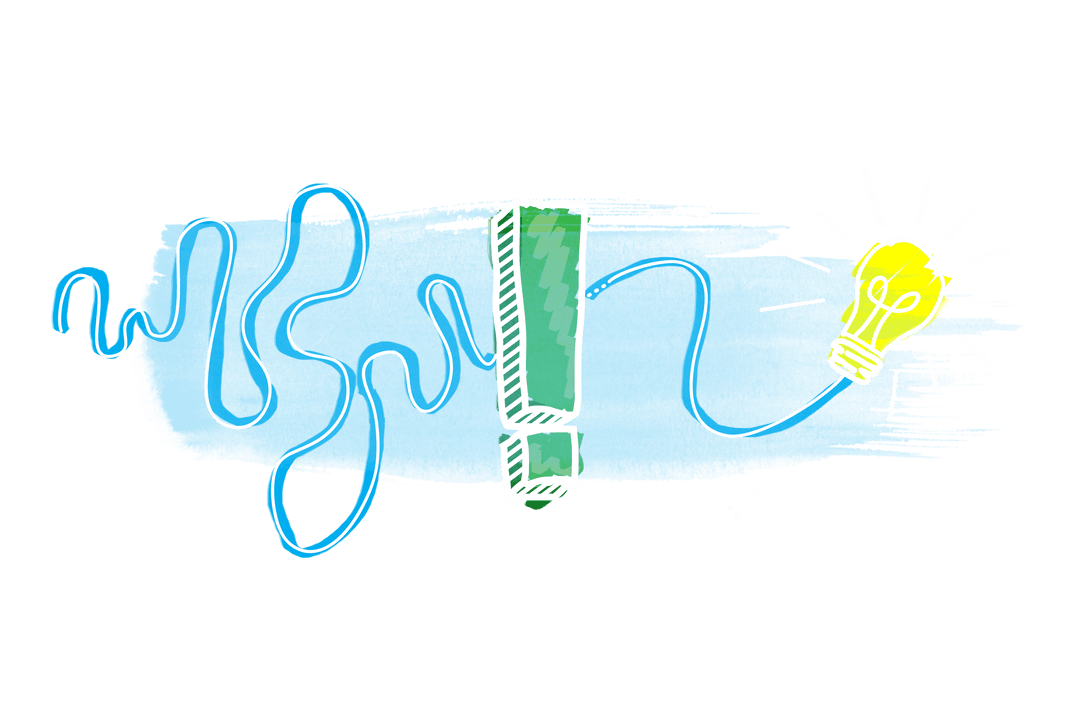 Transparent Exclamation Mark with Light Bulb Illustration