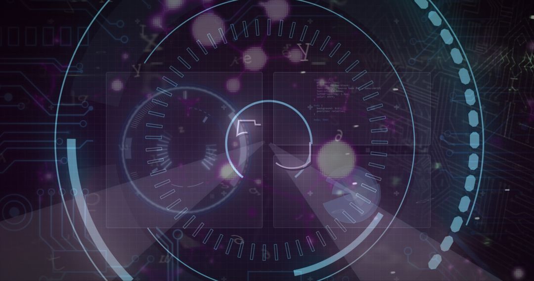 Futuristic Digital Interface with 5G and Cybersecurity Elements