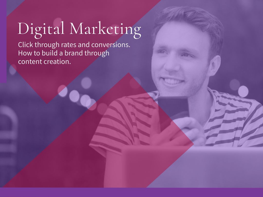 Man Engaging in Digital Marketing on Laptop for Online Strategy