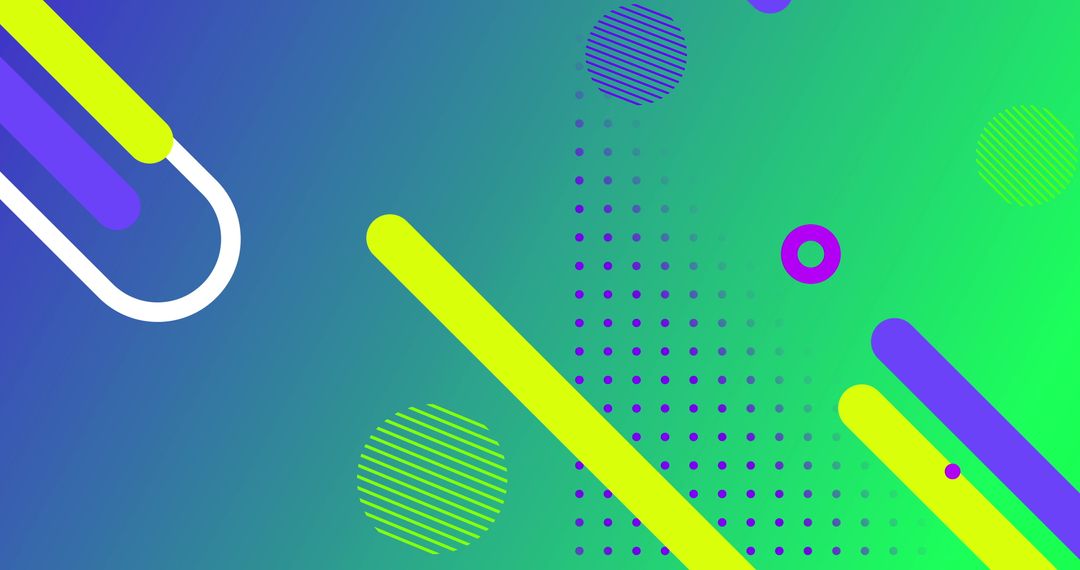 Vibrant Abstract Shapes on Gradient Background