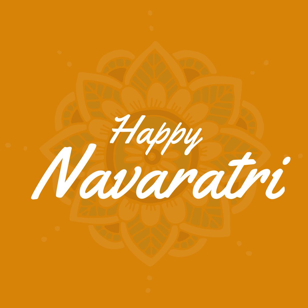 Festive Navaratri Celebration Greeting With Ornamental Design